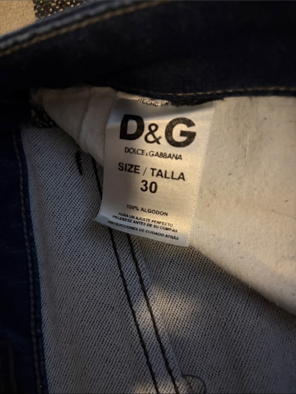 Vintage D&G Dolce & Gabbana Jeans Size 30 Y2K Whiskered Denim - Picture 7 of 9